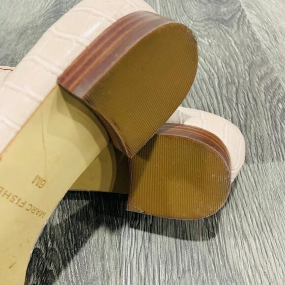 MARC FISHER | NWOB Feud Loafer In Pink Croco Leather Size 6 - Picture 5 of 7
